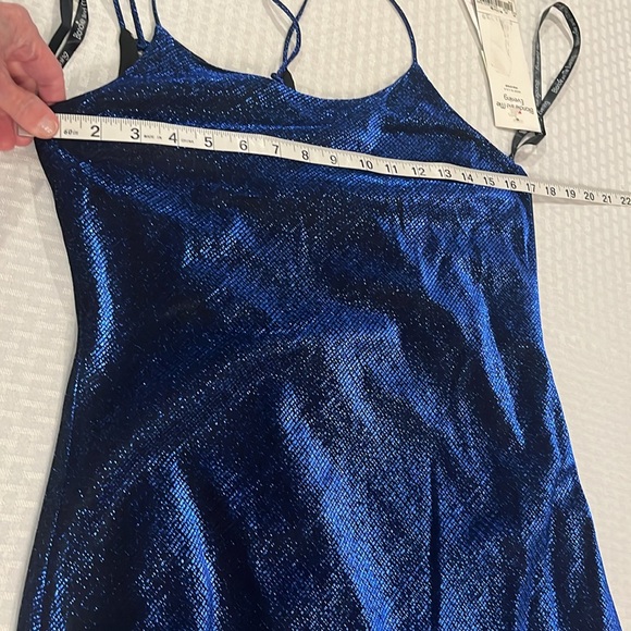 Blondie and Me Evening Royal Blue ￼ 
iridescent Gown. Spaghetti straps 11-12 - Picture 6 of 16